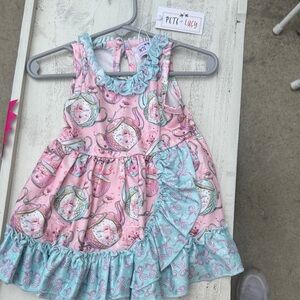 Pete + Lucy Pink and Blue Kids Dress